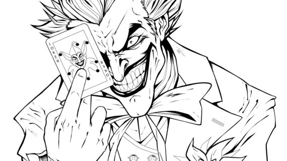 570x320 Batman Drawing Coloring Pages Joker Coloring Pages Printable My