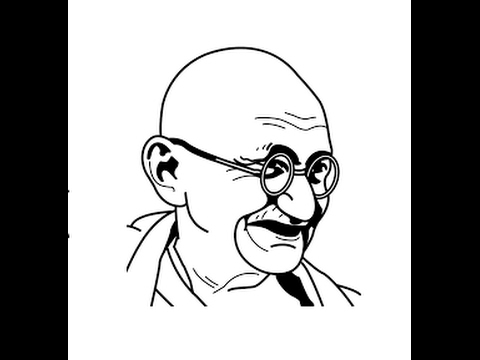 480x360 How To Draw Mahatma Gandhi Face Sketch Step By Step