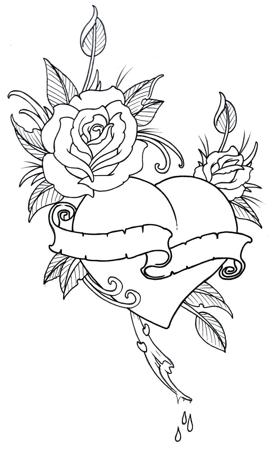 900x1481 Rose Drawing Outlines Outline Kid 13 Marvellous Roses Rose Drawing