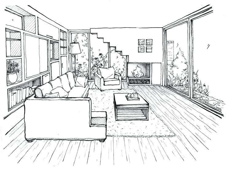 736x551 Bedroom Drawing Easy Betweenthepages.club