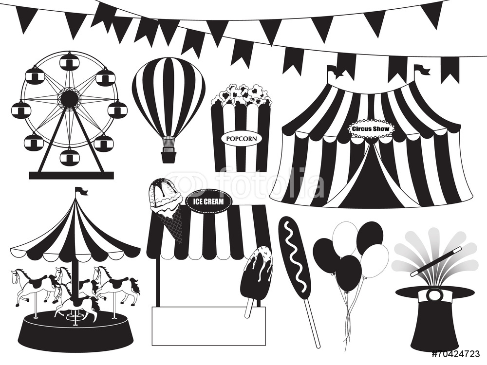 1000x750 Fun Fair And Circus Wall Sticker Wall Stickers