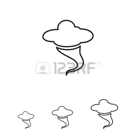 450x450 Icon Of Cloud And Hurricane Funnel Royalty Free Cliparts, Vectors