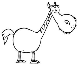 300x251 Funny Horse Drawing Funny Animal