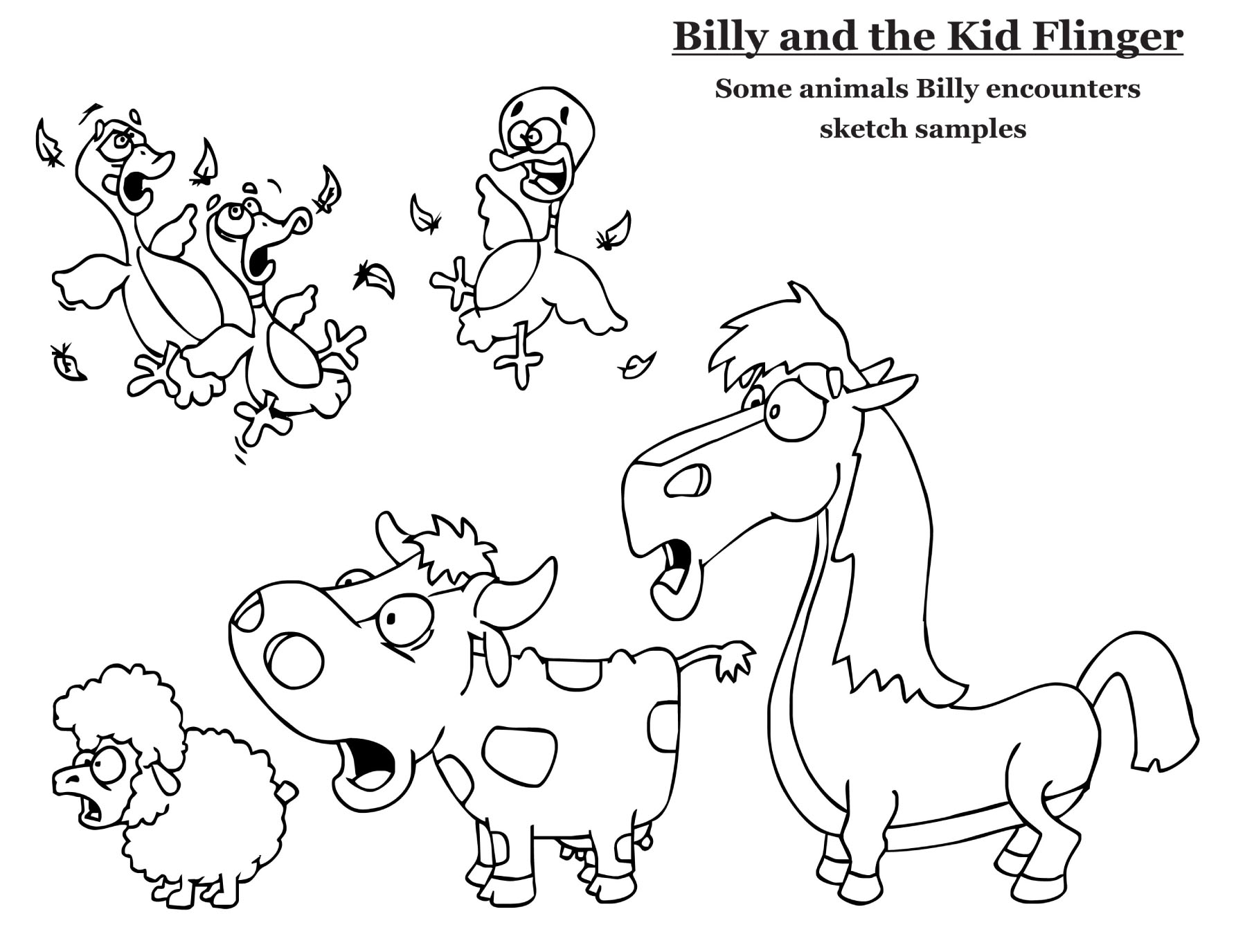 1785x1375 Billy's Animal Sketches Muck Out Productions