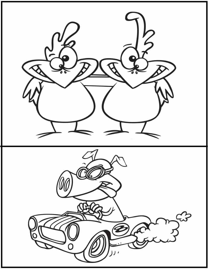 816x1056 Funny Farm Animals