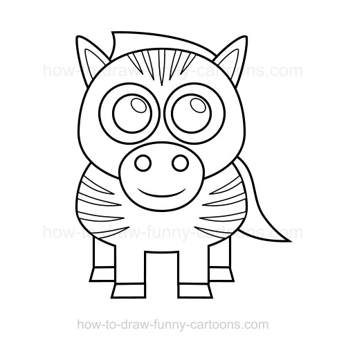 500x498 How To Draw A Zebra