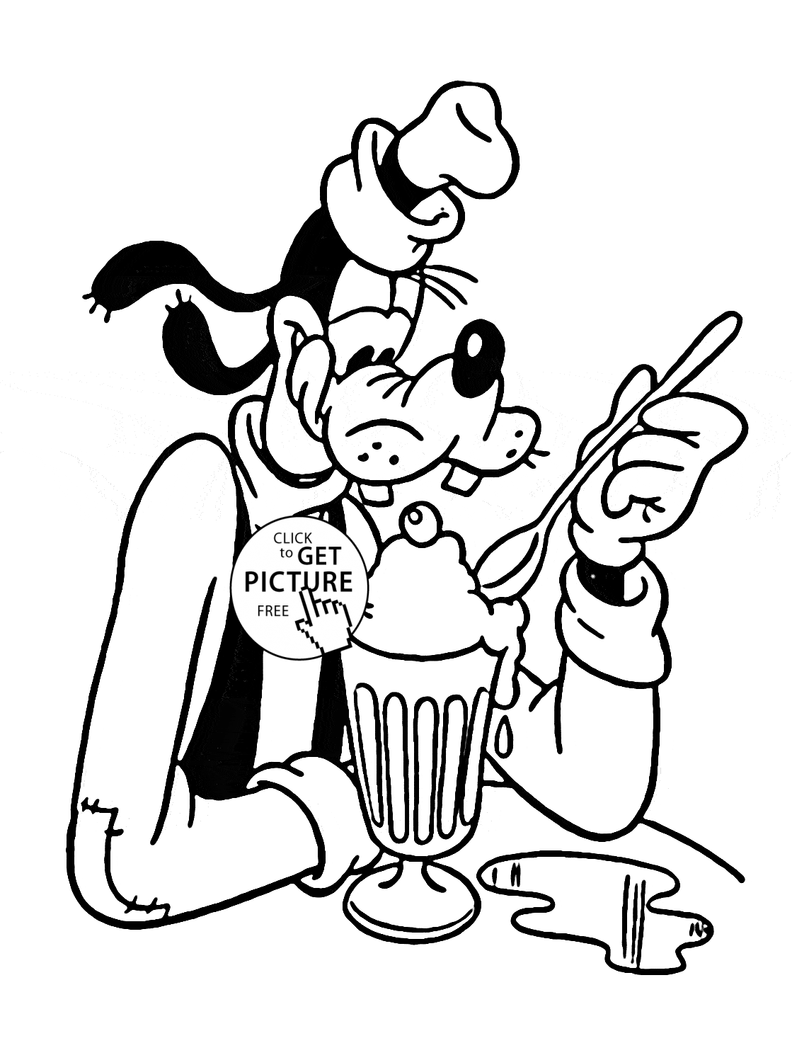 1119x1480 Reliable Goofy Coloring Pages Funny Cartoon Page For Kids Disney