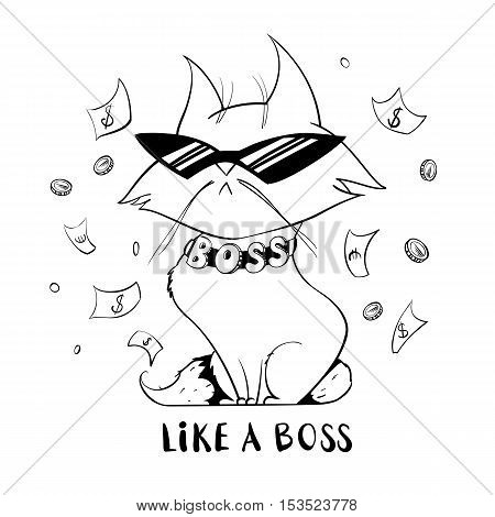 450x470 Funny Cat Sunglasses Isolated On Vector Amp Photo Bigstock