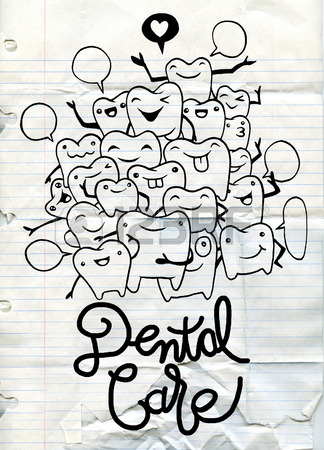 324x450 Hand Drawing Set Of Small Funny Teeth Characters Scenes,vector