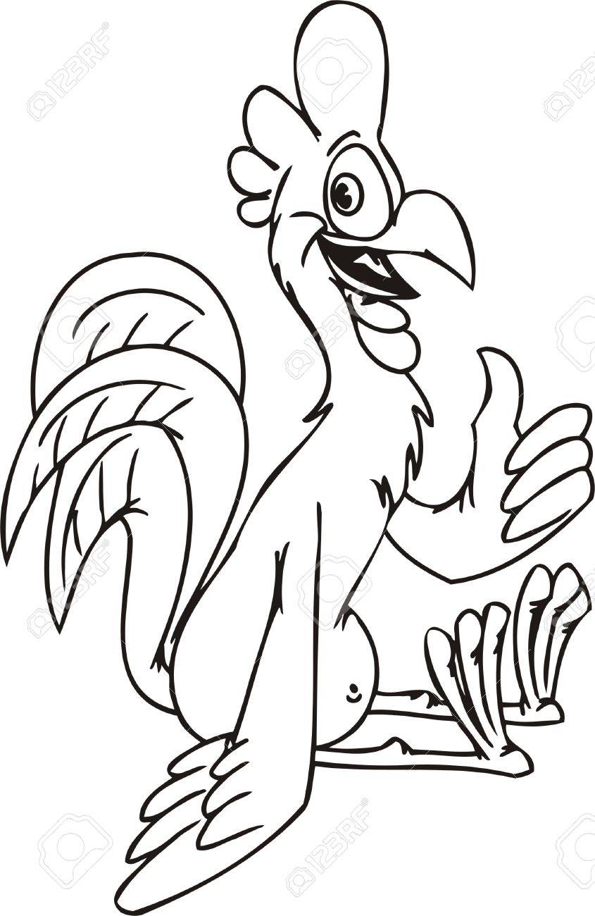 845x1300 Chicken.funny Birds.vector Illustration.vinyl Ready. Royalty Free