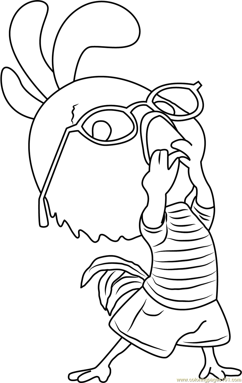 800x1262 Chicken Little Funny Coloring Page