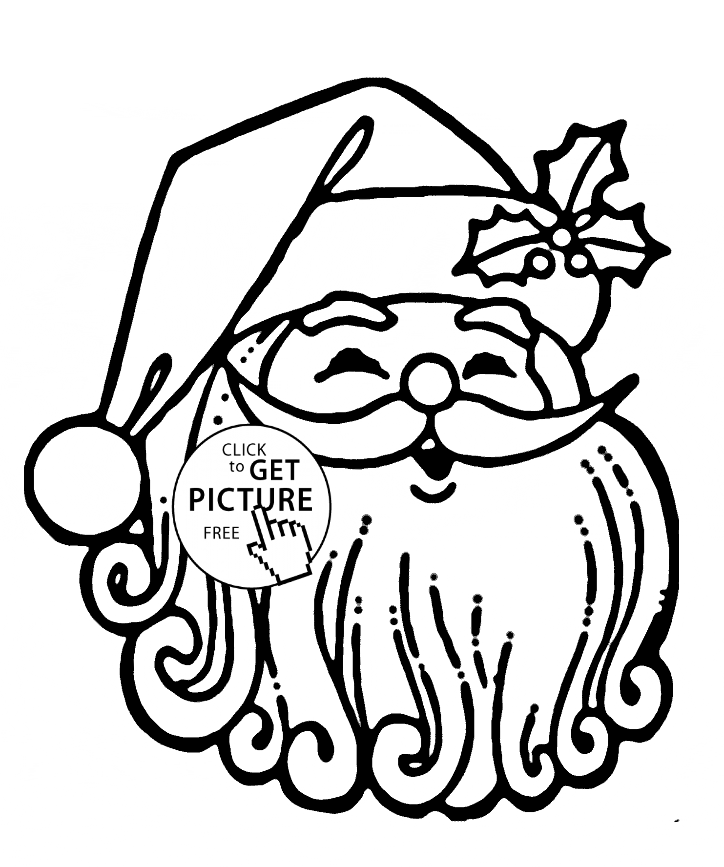 1483x1776 Santa Claus Had Coloring Pages For Kids, Printable Free