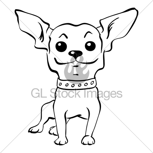 500x500 Vector Sketch Funny Chihuahua Dog Sitting Gl Stock Images