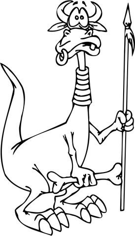 274x480 Funny Dragon As A Member Of The Tribe Coloring Page Free