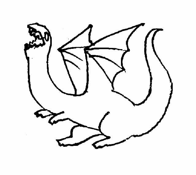 640x570 Funny Monsters And Dragons Coloring Pages