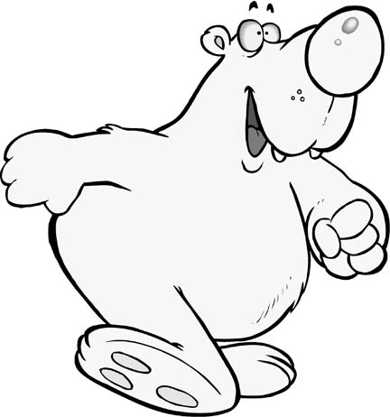 432x462 Drawn Polar Bear Funny