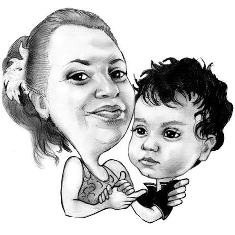 463x463 Order Pencil Sketch Of A Woman From Photo Mother's Day Portrait