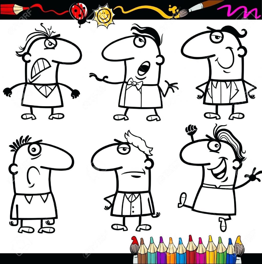 1024x1034 Coloring Page ~ Emotions Coloring Pages Book Or Page Cartoon