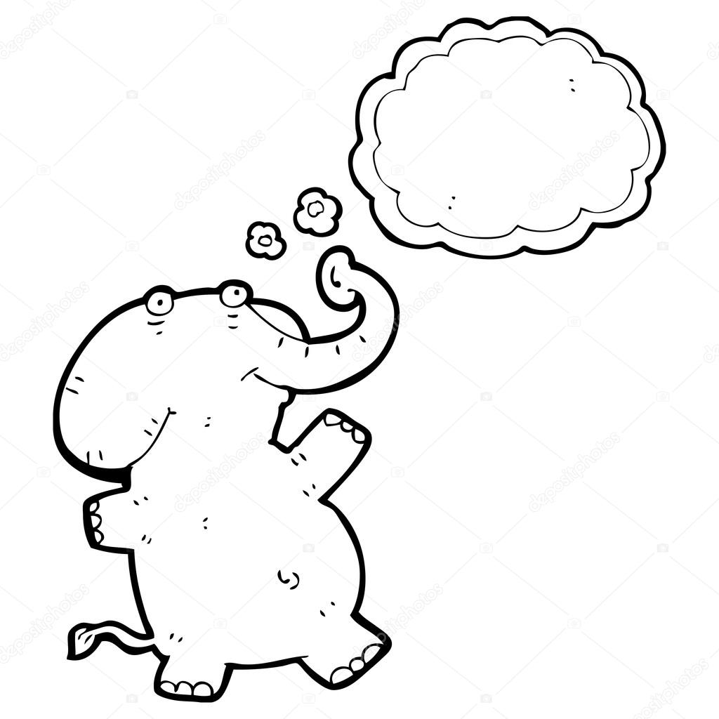 1024x1024 Funny Elephant Stock Vector Lineartestpilot