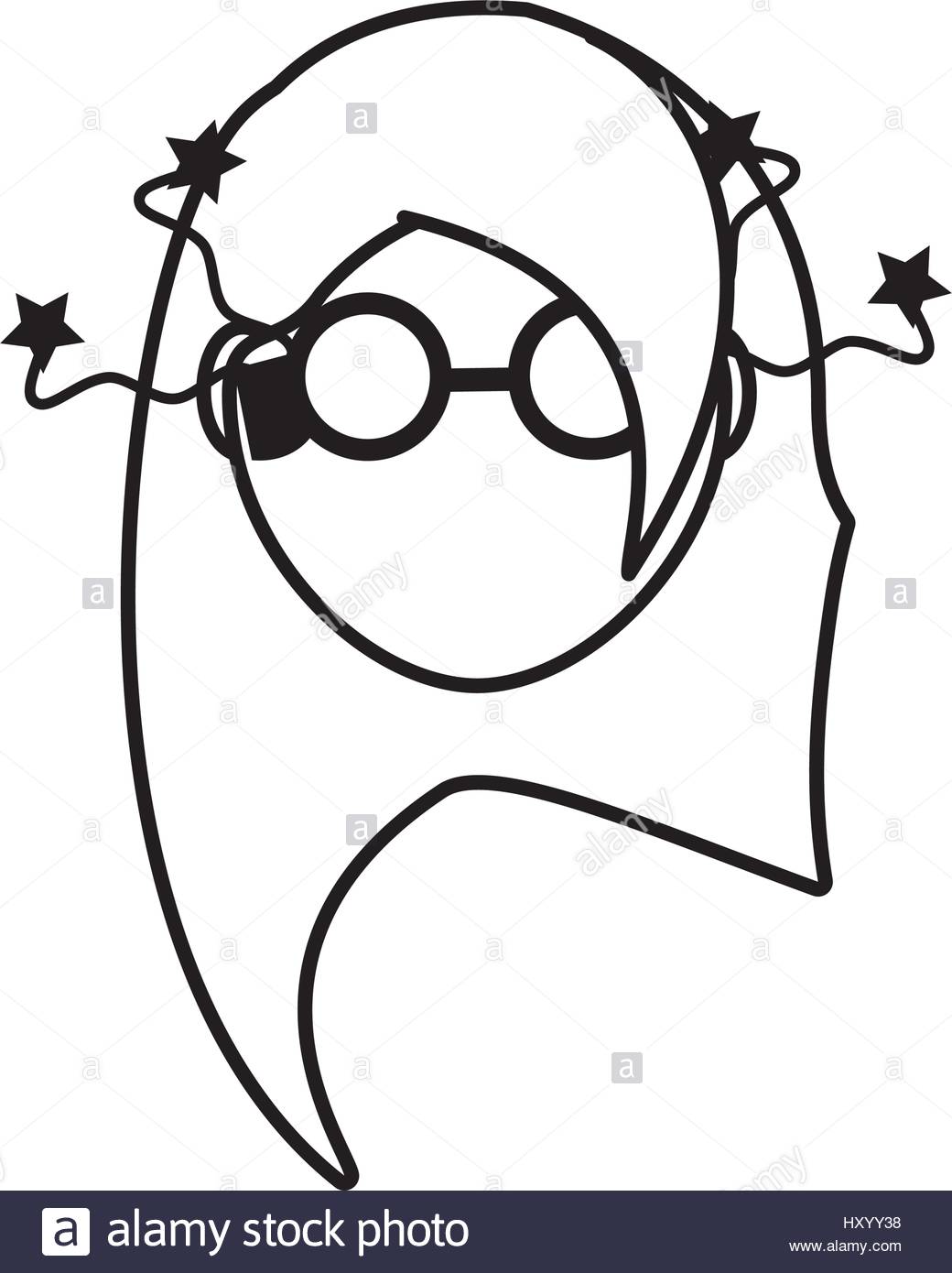 1040x1390 Face Girl Funny Glasses Outline Stock Vector Art Amp Illustration