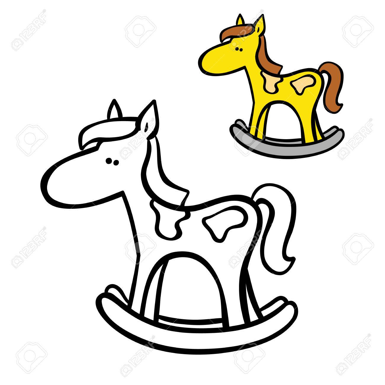 1300x1300 Funny Simple Coloring Page. Vector Illustration Coloring Page