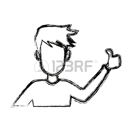 450x450 Portrait Funny Guy Cartoon Young People Profile Royalty Free