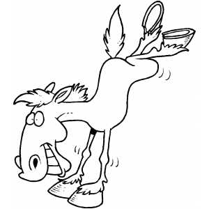 300x300 Funny Horse On Two Legs Coloring Page