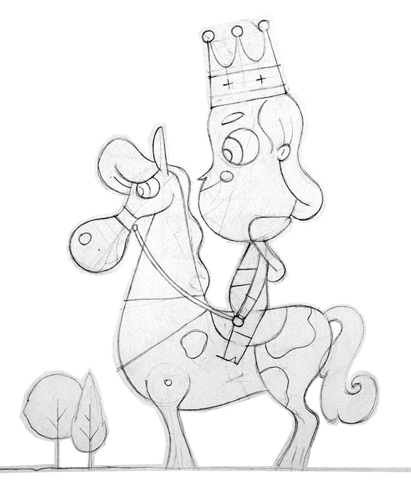 577x700 Funny King, Funny Horse Domestika