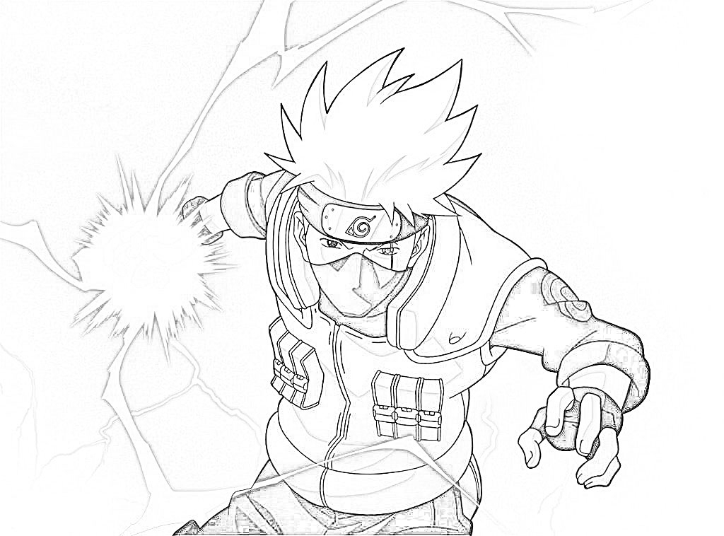 1024x758 Naruto Coloring Pages Kakashi Coloring Pages