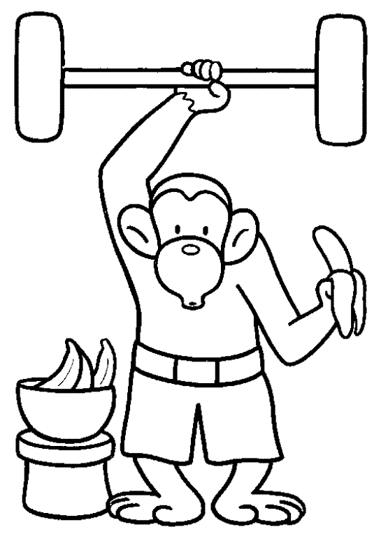 545x778 Funny Monkey Cartoon Coloring Pages