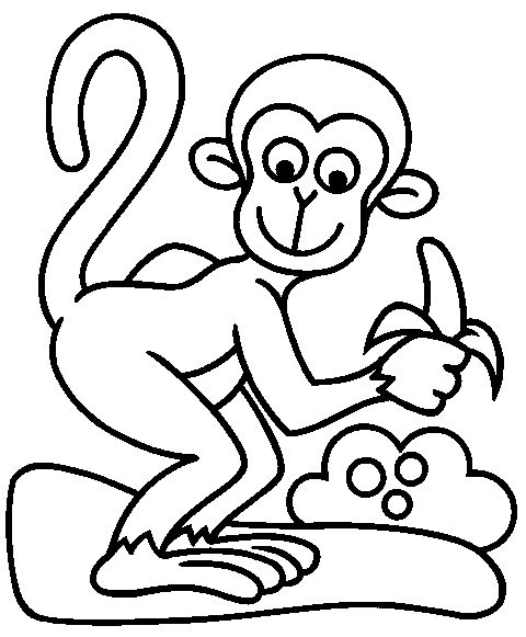 480x581 18 Best Monkey Tattoo Cute Outline Images On Cute