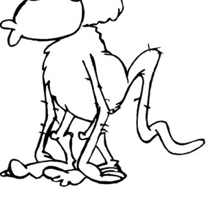 300x300 Three Funny Monkey Coloring Page Three Funny Monkey Coloring Page
