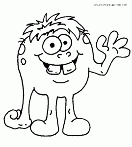 269x300 Funny Monster Coloring Pages Cartoons