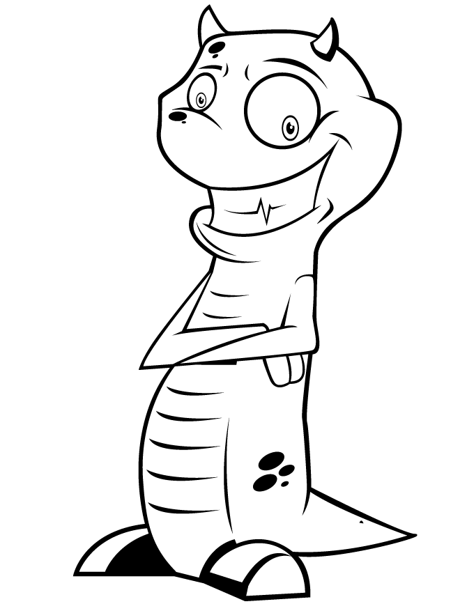 670x867 Funny Monster Coloring Pages