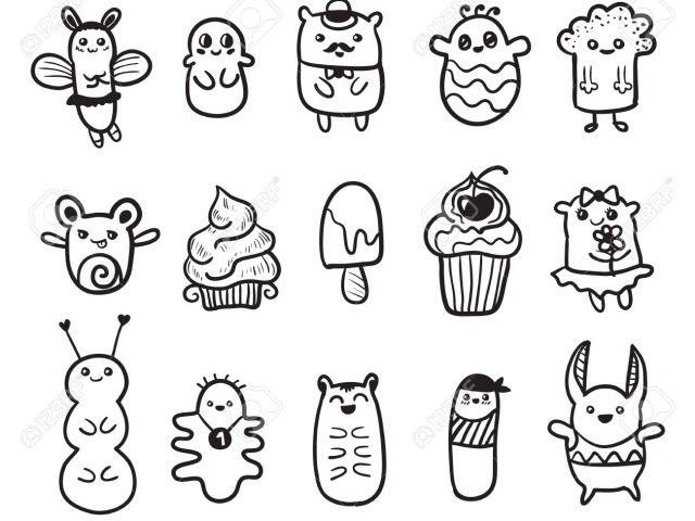 640x480 Graffiti Monsters Sketches Doodle Vector Illustration With Animals