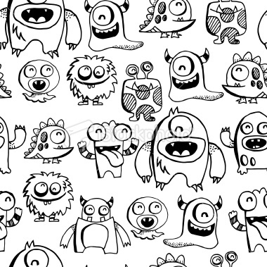 380x379 Monsters Doodles Galore Creatures, Drawings
