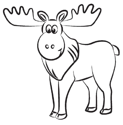 400x406 How To Draw A Moose In 5 Steps Moose, Antlers And Drawings