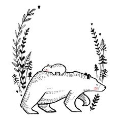 236x236 Funny Christmas Card Moose Design Hand Drawn Winter Scene