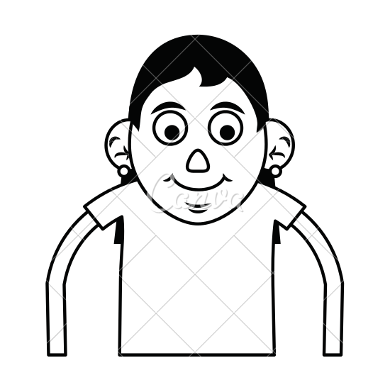 550x550 Funny Looking Person Cartoon