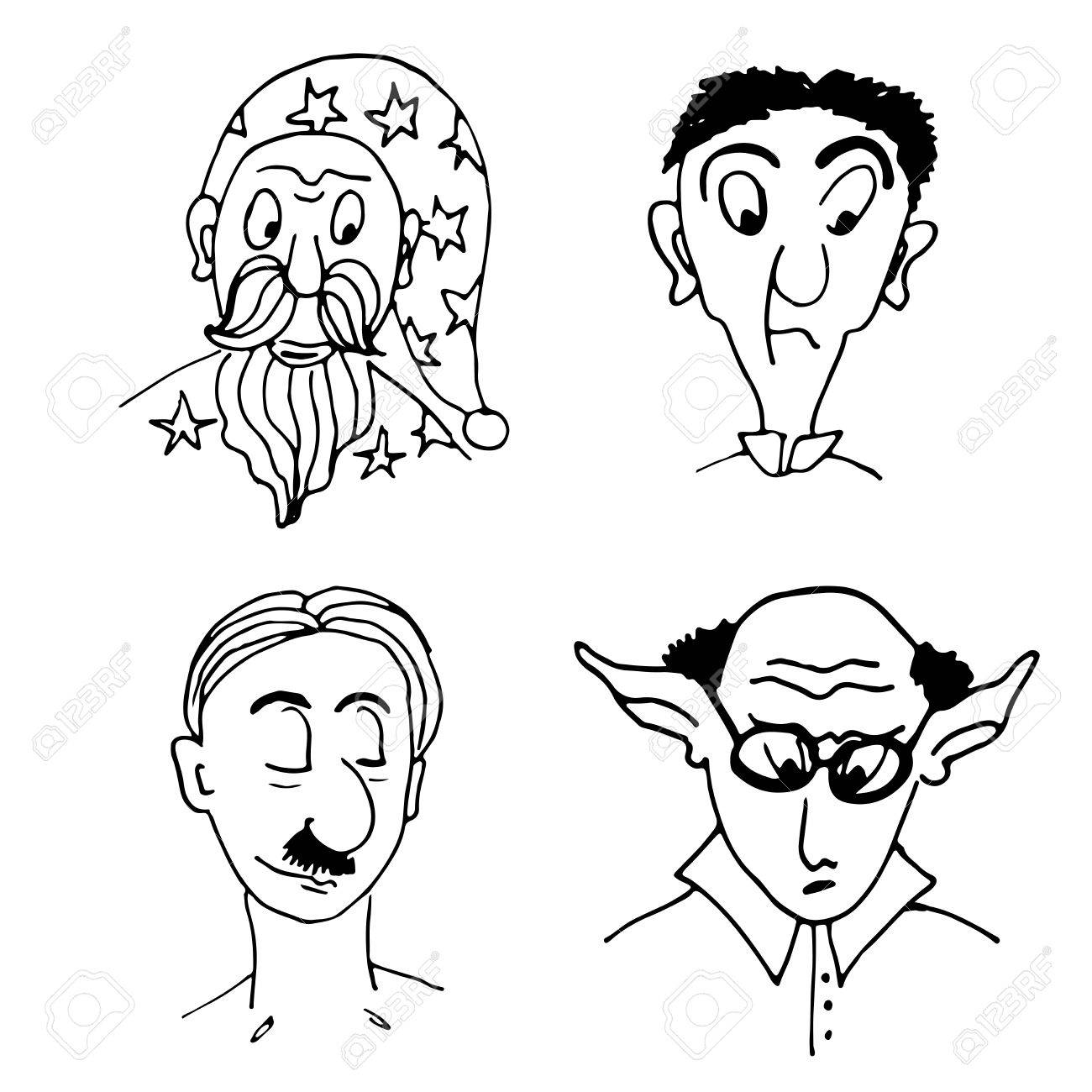 1300x1300 Drawing Funny Character Portraits Sketch Comic Illustration