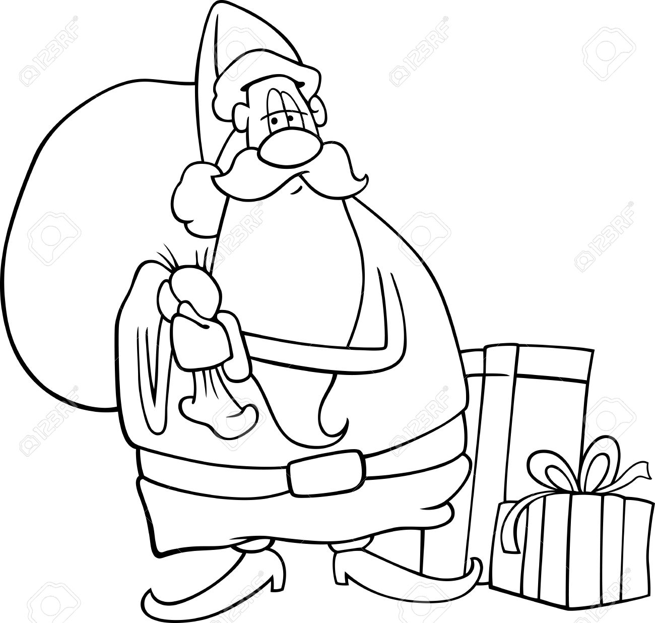 Funny Santa Claus Drawing at GetDrawings | Free download