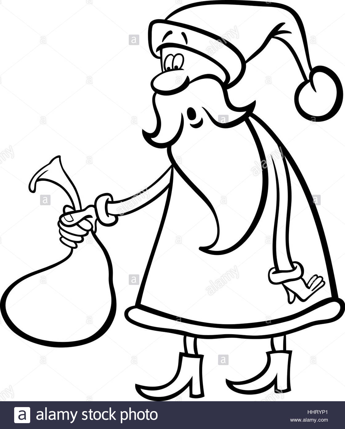 1120x1390 Cartoon Illustration Of Funny Santa Claus Or Papa Noel Holding