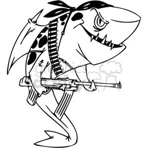 300x300 Royalty Free Military Shark 377330 Vector Clip Art Image