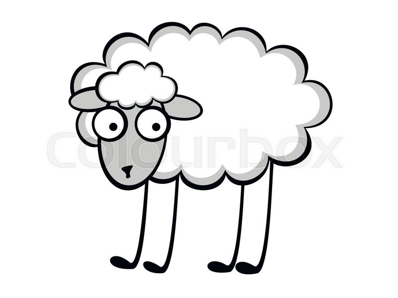 800x600 Funny Young Sheep In Different Situations Of Life Stock Vector