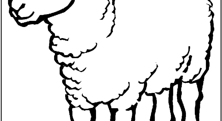 735x400 Animal Coloring Lamb Coloring Page Farm Animal Lamb Coloring