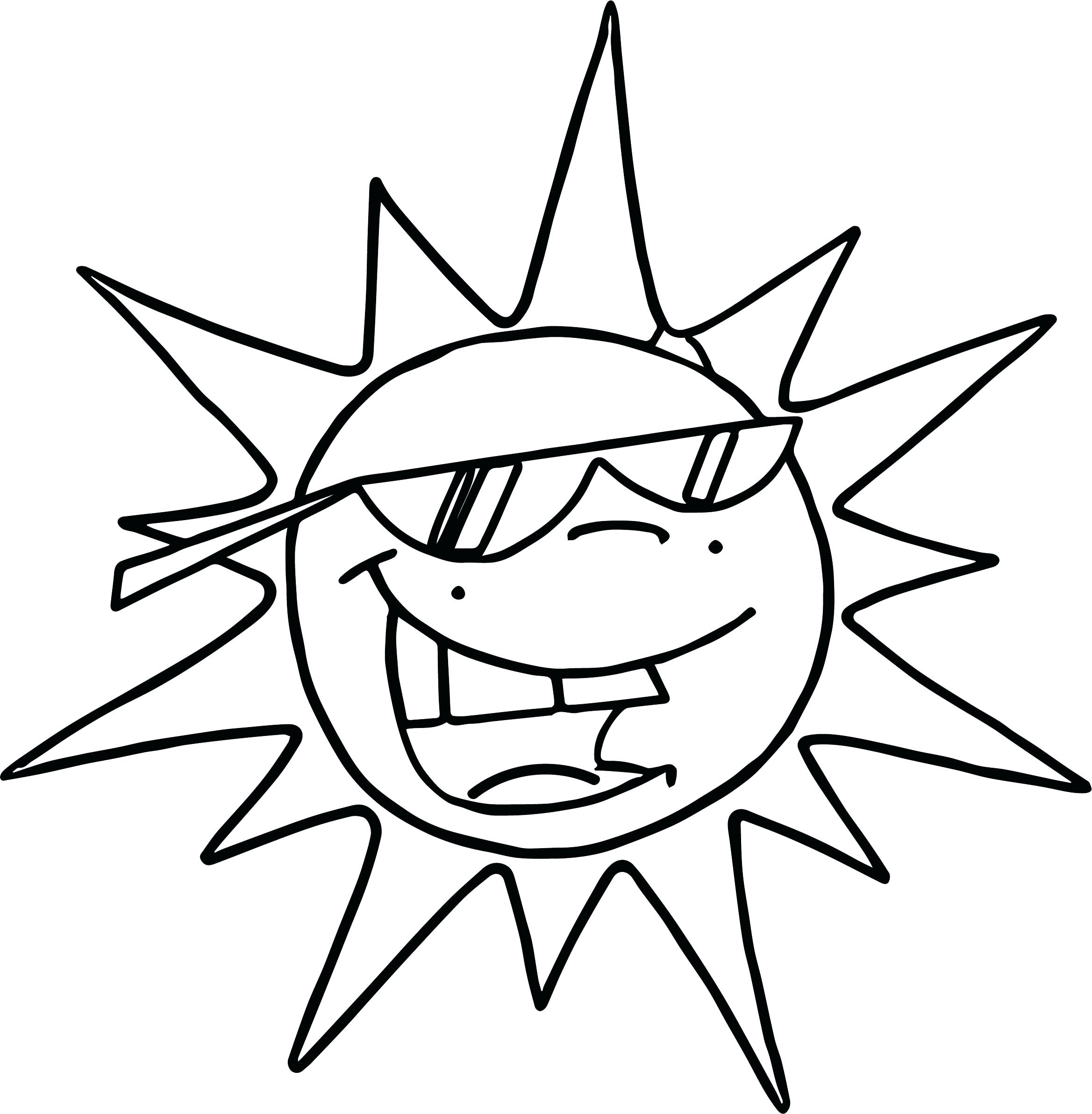 2337x2384 Coloring Sun Coloring Summer Funny Page Safety Pages. Sun Coloring