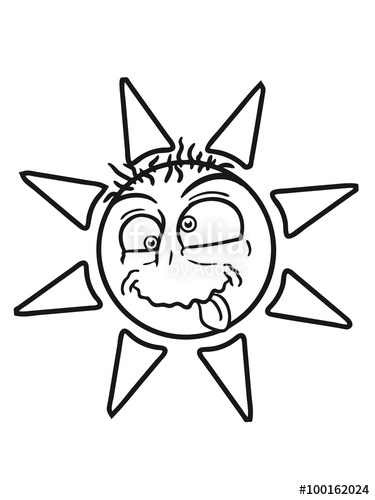 375x500 Crazy Crazy Silly Stupid Sun Comic Cartoon Funny Humorous Confused