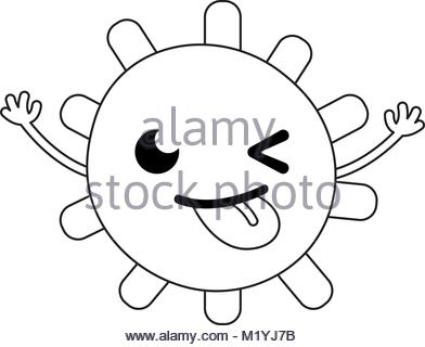 392x320 Funny Sun With Lights Ray Kawaii Stock Vector Art Amp Illustration