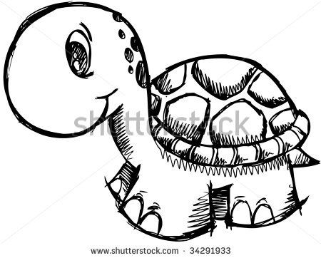 Funny Turtle Drawing