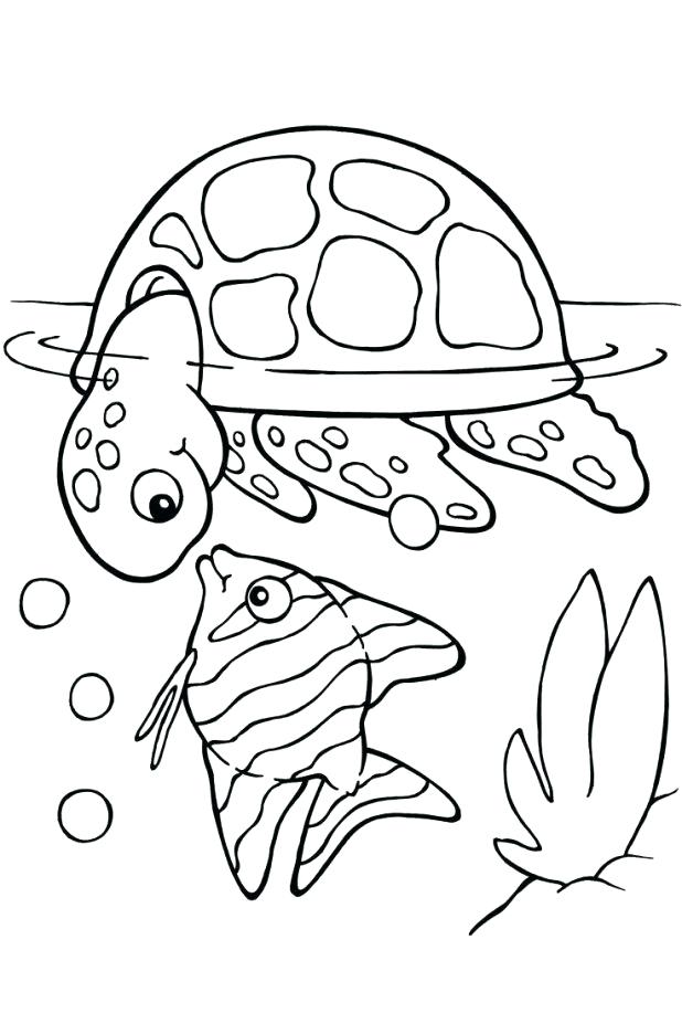 618x927 Lobster Coloring Page Viewing Gallery For Cute Turtle Drawing Sea